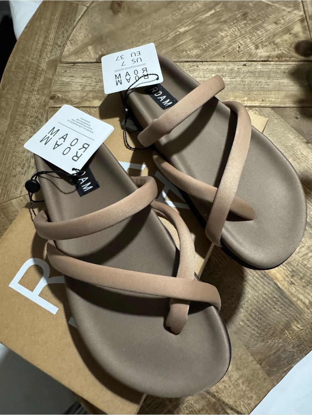 ROAM Nova Women's Nude Strappy Slide Sandals
